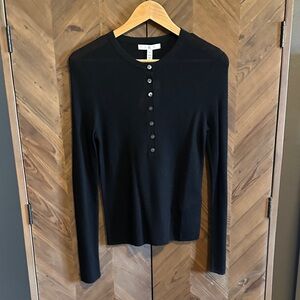 Black cashmere Henley